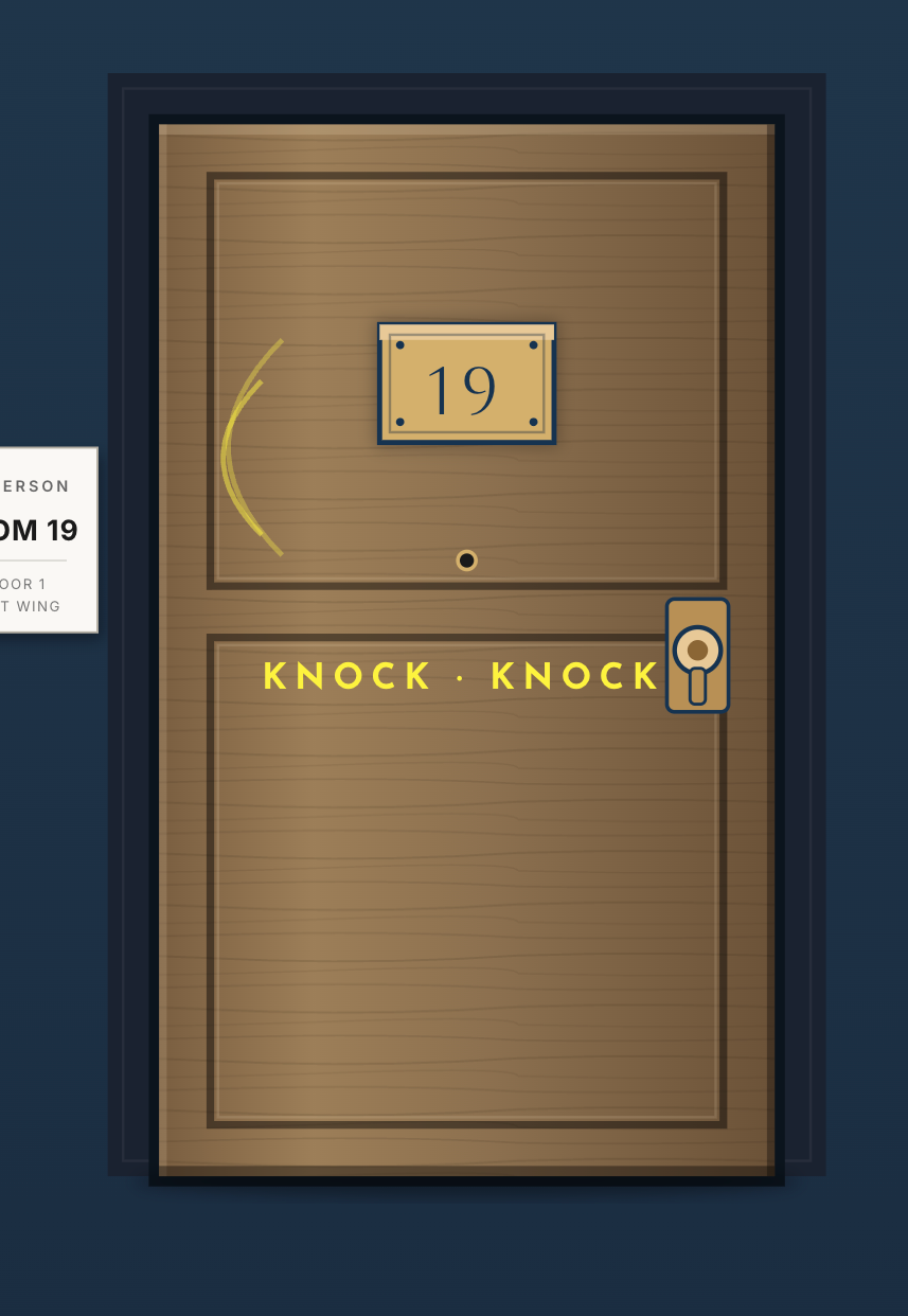 The knock-knock door