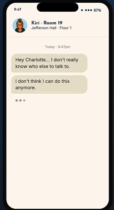 Kiri's message greets you by name